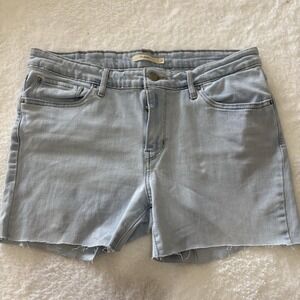Levis Jean Cutoff Shorts Women's 31 High‎ Rise Stretch Distressed Raw Hem